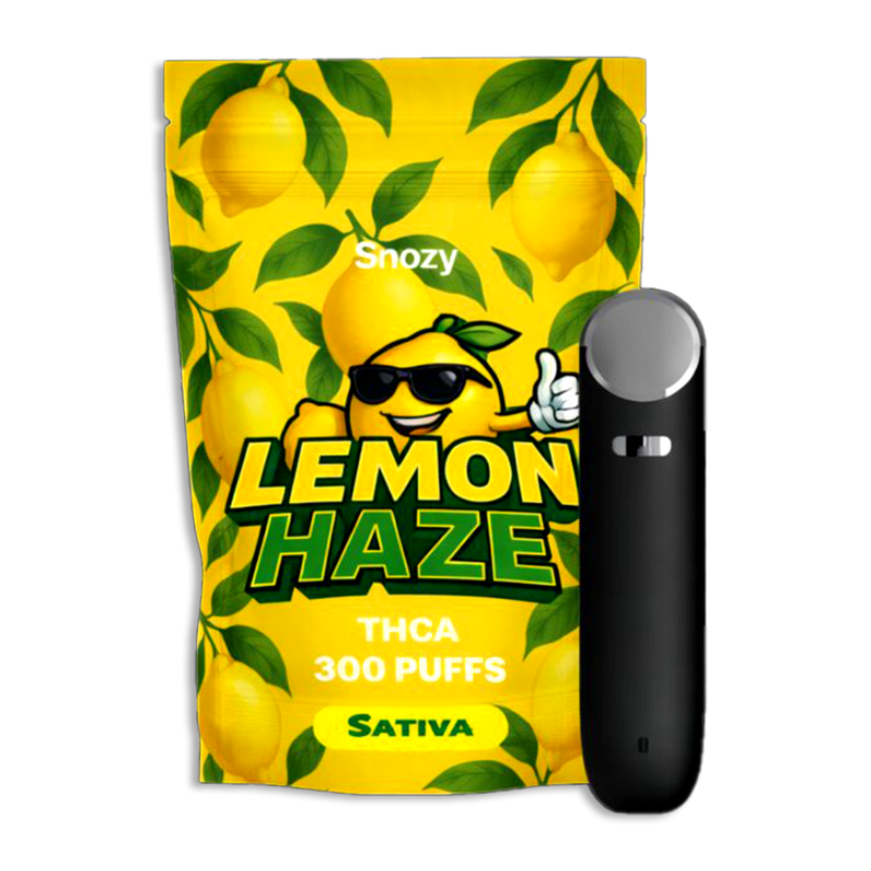 THCA vape Lemon Haze Snozy – laglig 80% THCA i Sverige, 300 puffar
