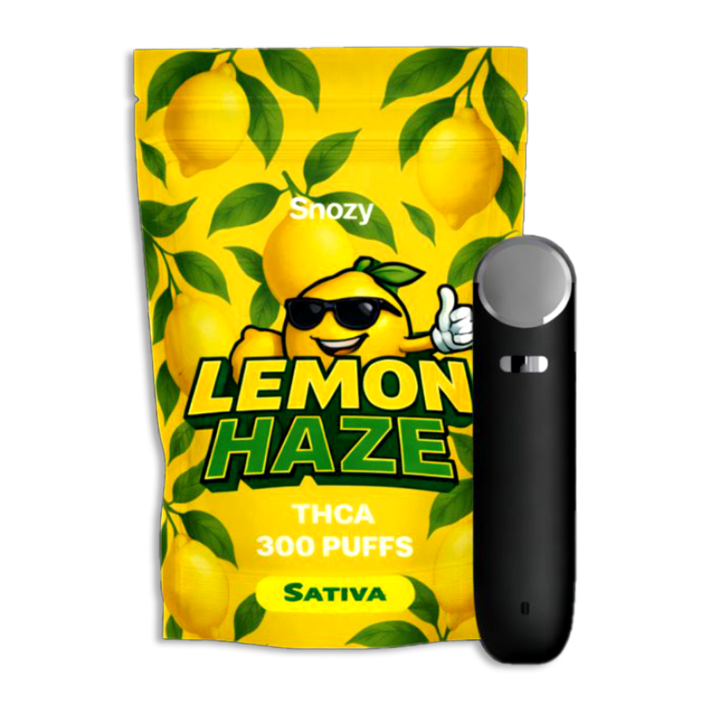 THCA vape Lemon Haze Snozy – laglig 80% THCA i Sverige, 300 puffar
