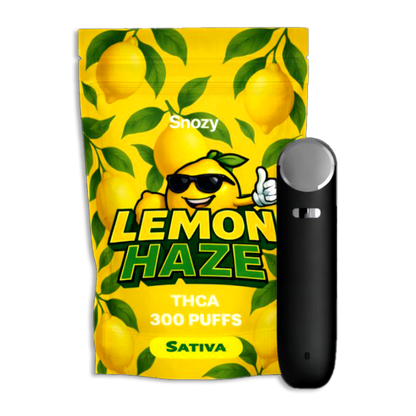 THCA vape Lemon Haze Snozy – laglig 80% THCA i Sverige, 300 puffar
