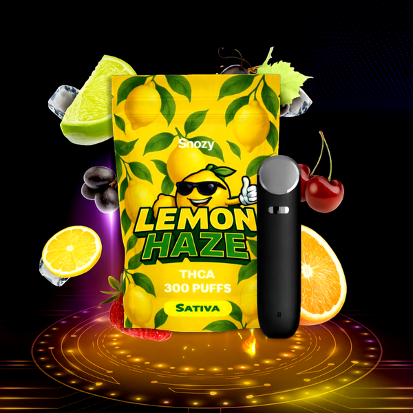 THCA vape Lemon Haze Snozy – laglig THCA i Sverige, 300 puffar

